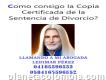 Copia Certificada Sentencia de Divorcio en Caracas